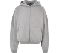 Build Your Brand 90s Zip Hoodie Oversized Drop Shoulders Heavy Cotton