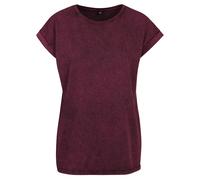 Build Your Brand Acid Washed Extended Shoulder Short Sleeve T-shirt