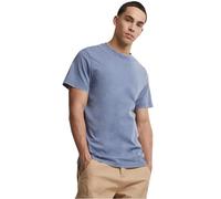 Build Your Brand Men's By190-acid Washed Round Neck Tee T-Shirt, Vintage Blue, 3XL