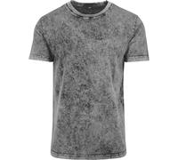 Build Your Brand Men's Acid Washed Tee T-Shirt, berry black, S