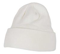 Build Your Brand Adults Unisex Heavy Knit Beanie (One Size) (White)