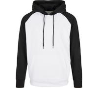 Build Your Brand Basic Raglan Hoodie BB005 - Contrast Sleeve Plain Sweatshirt
