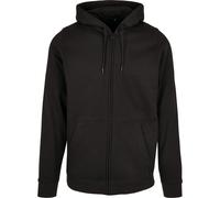 Build Your Brand Basic Zip Hoodie with Kangaroo Pocket and Brushed Fabric
