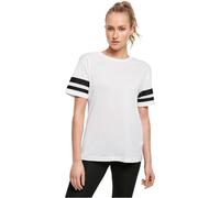 Build Your Brand By033 Women's Mesh Stripe Tee T-Shirt