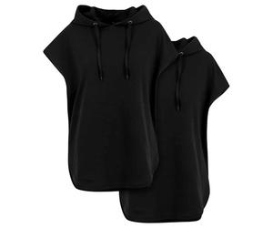 Build Your Brand By034a Short Sleeve Hoodie 2 Units Black L Woman