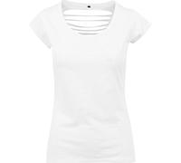 Build Your Brand T-Shirt Back Cut Tee BY035-00220-0051 Women's White S