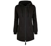 Build Your Brand Women's Zip-Hoody Sweat Parka Hooded Sweatshirt, Black, S