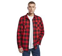 Build Your Brand Checked Flanell Long Sleeve Shirt