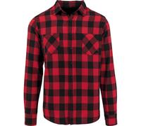 Build Your Brand Checked Flanell Long Sleeve Shirt