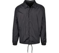 Build Your Brand Coach Jacket Nylon Streetwear with Pockets and Elastic Cuffs