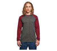 Build Your Brand Contrast Raglan Long Sleeve T-shirt