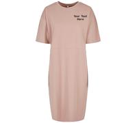 Build Your Brand Embroidered Women's Organic Oversizes Slit Tee Dress Stag Party