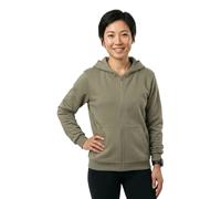 Build Your Brand Fluffy Full Zip Sweatshirt Green L Woman