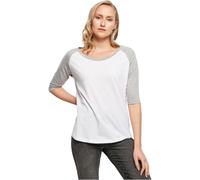 Build Your Brand Ladies 3/4 Contrast Raglan Tee T-Shirt Top 2-Tone