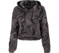 Build Your Brand Ladies Camo Cropped Hoody Women Hoodie Short