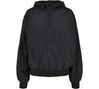 Build your Brand Ladies Crinkle Batwing Jacket between-Seasons Oversize New