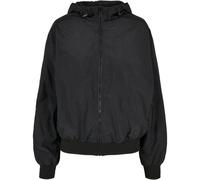 Build your Brand Ladies Crinkle Batwing Jacket between-Seasons Oversize New