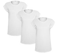 Build Your Brand By021a Short Sleeve T-shirt 3 Units White 4XL Woman