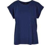 Build Your Brand Ladies Extended Shoulder Tee Basic Top T-Shirt Single Jersey Up