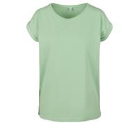 Build Your Brand Ladies Extended Shoulder Tee Basic Top T-Shirt Single Jersey Up