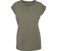 Build Your Brand Ladies Extended Shoulder Tee Basic Top T-Shirt Single Jersey Up