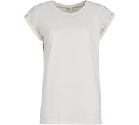 Build Your Brand Ladies Extended Shoulder Tee Basic Top T-Shirt Single Jersey Up