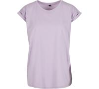 Build Your Brand Ladies Extended Shoulder Tee Basic Top T-Shirt Single Jersey Up