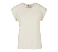 Build Your Brand Ladies Extended Shoulder Tee Basic Top T-Shirt Single Jersey Up