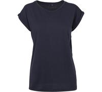 Build Your Brand Ladies Extended Shoulder Tee Basic Top T-Shirt Single Jersey Up