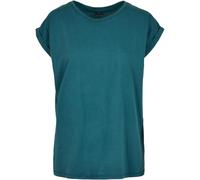 Build Your Brand Ladies Extended Shoulder Tee Basic Top T-Shirt Single Jersey Up