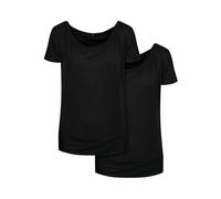 Build Your Brand Ladies Viscose Tee 2-Pack T-Shirt Printable Off-Shoulder New