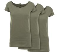 Build Your Brand By039b Short Sleeve T-shirt 3 Units Green XS Woman