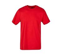 Build your Brand Men's Basic Round Neck T-Shirt, Cityred, XS