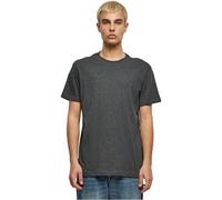 Build Your Brand Men's Basic Round Neck T-Shirt T-Shirt, Charcoal, XS