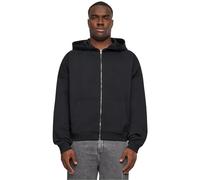 Build your Brand Men's 90's Zip Hoody Hooded Sweatshirt, Black, XL