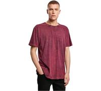 Build Your Brand Men's Acid Washed Tee T-Shirt, berry black, XXL