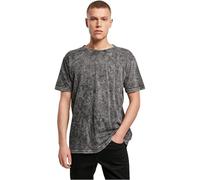 Build Your Brand Men's Acid Washed Tee T Shirt, Dark Grey White, 3XL UK