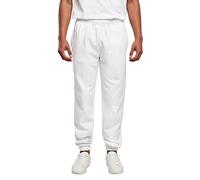 Build Your Brand Men's Basic Jogging Pants Trouser, White, S