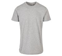 Build Your Brand Men's Basic Round Neck T-Shirt in Grey | Size: Small Build Your Brand Grey S