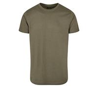 Build Your Brand Men's Basic Round Neck T-Shirt, Olive, 4XL