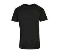 Build Your Brand Men's Basic Round Neck T-Shirt T-Shirt, Black, 4XL