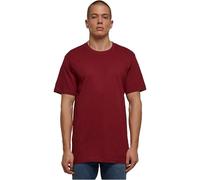 Build Your Brand Men's Basic Round Neck T-Shirt, Burgundy, M