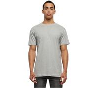 Build Your Brand Men's Basic Round Neck T-Shirt, Heather Grey, 5XL