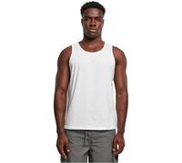Build Your Brand Men's Basic Tank T-Shirt, White, XL