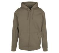 Build Your Brand Men's Basic Full-Zip Sweatshirt – Green – Size S