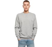 Build Your Brand Men's By010-light Crew Sweatshirt Sweater, Heather Grey, S