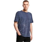 Build Your Brand Men's By070-acid Washed Tee T-Shirt, Indigo White, XXXXX-Large