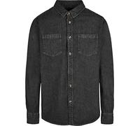 Build Your Brand Men's By152-denim Shirt, Black Washed, 3XL