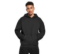 Build Your Brand Men's By162-ultra Heavy Cotton Box Hoody Hooded Sweatshirt, Black, M