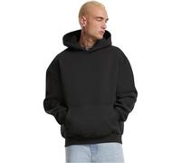 Build your Brand Men's By268-ultra Heavy Oversized Hoody Hooded Sweatshirt, Black, 3XL